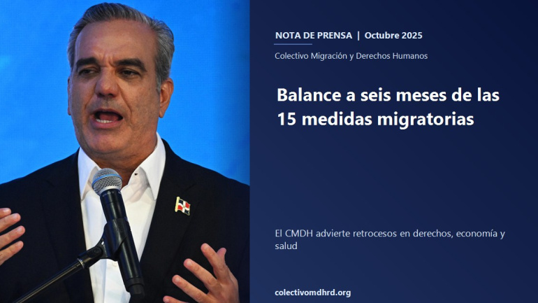 El presidente Luis Abinader durante una declaración pública. El Colectivo Migración y Derechos Humanos publica un balance crítico desde los derechos humanos sobre las 15 medidas migratorias implementadas por su Gobierno.